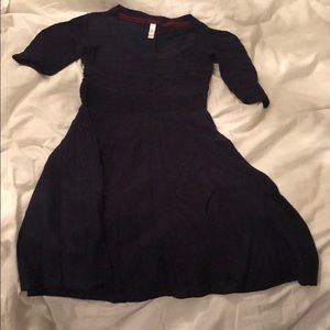 Navy sweater dress